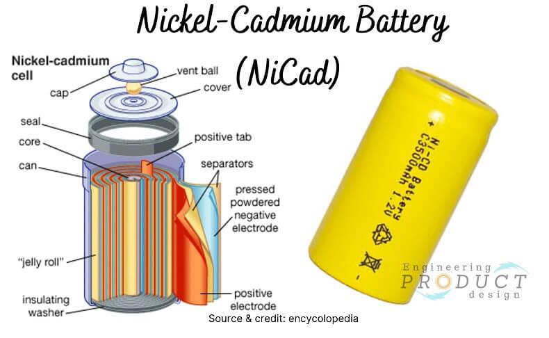 nickel cadmium battery construction