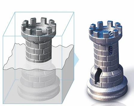 SLS 3d printing part removal step