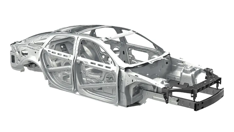 Metal formed car frame panels